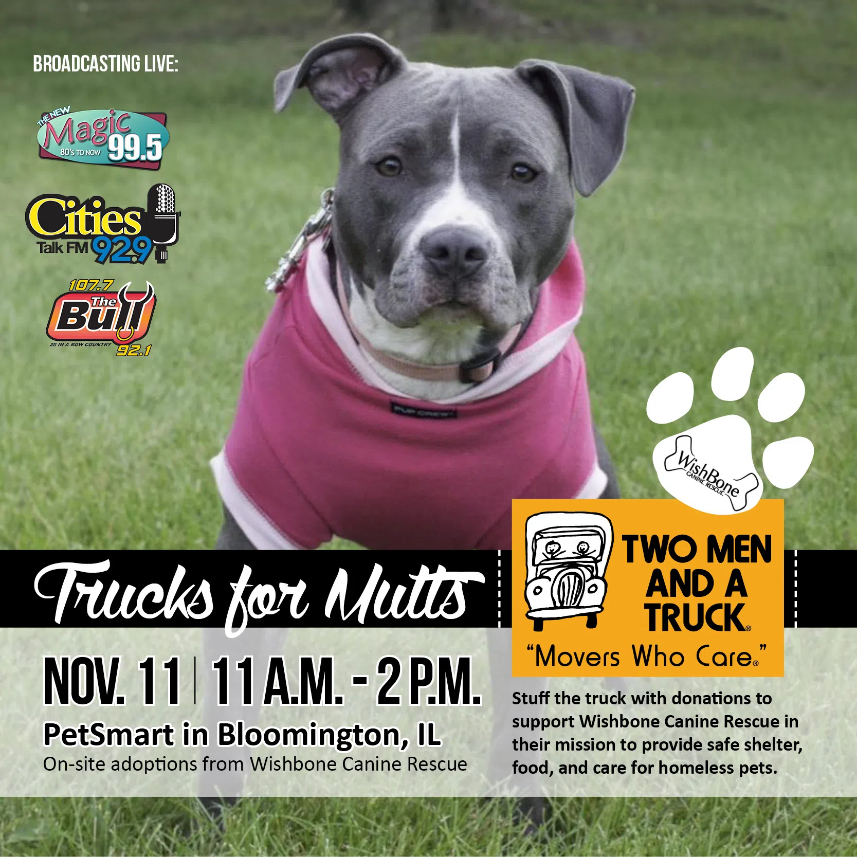 Trucks for Mutts 107.7 The Bull