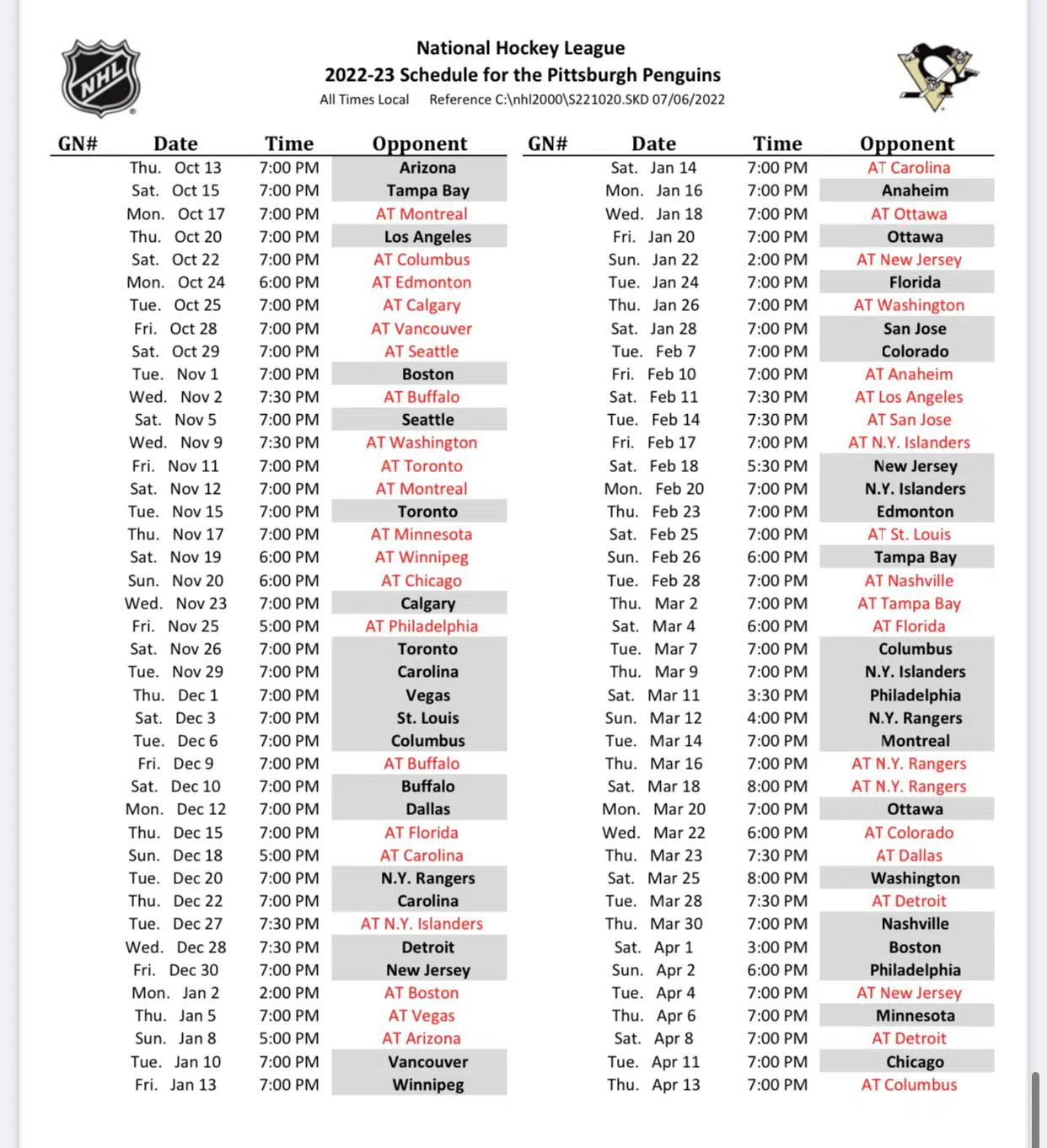 Penguins 2022-23 Schedule Released: Important Dates & Fun Games