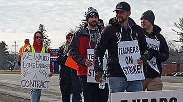 TEACHERS HIT PICKET LINES IN PENNS MANOR - Vimarsana News