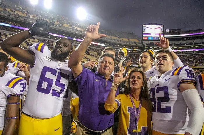 Three years ago today, Ed Orgeron hired as LSU's head coach; now has Tigers  ranked #1 