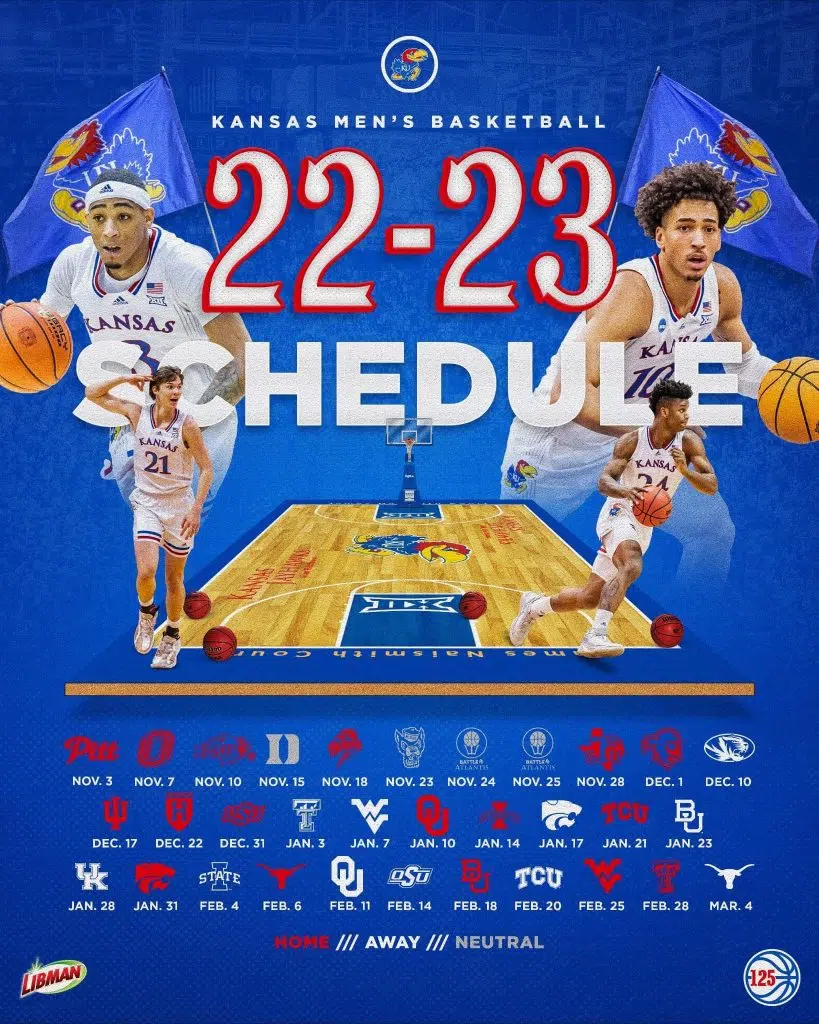 Kansas Basketball Schedule 2024 24 Printable Eadith Kynthia