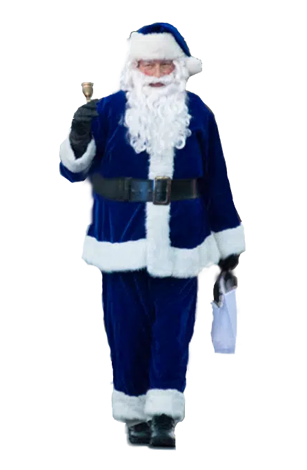 father christmas blue suit