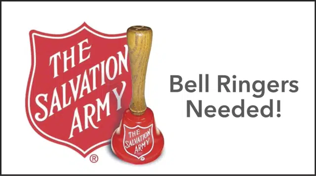 The Salvation Army's red kettle bells ring outside Kroger this holiday  season