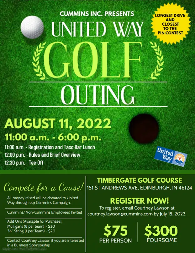 Cummins Inc. United Way Golf Outing | QMIX 107.3