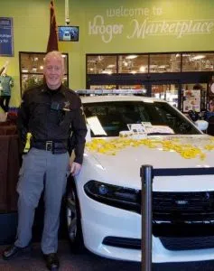 BCSO Pack-a-Patrol Car sets up at Kroger on Saturday