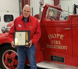 Hope firefighter honored for 50 years