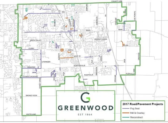 greenwood road work map