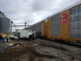 Law enforcement investigates Johnson County train/truck crash