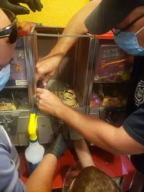 CFD frees child's hand from vending machine