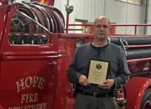 Hope firefighter recognized during Indiana EMS week