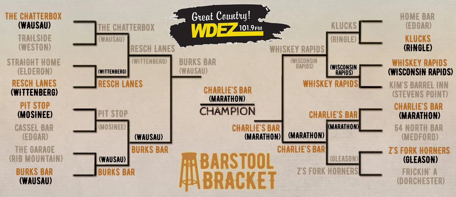 Barstool Bracket WDEZ 101.9 FM Great Country
