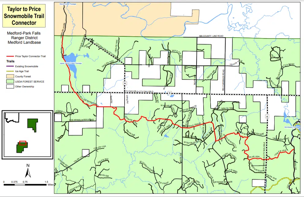 New Snowmobile Trail Connects Taylor and Price Counties  95.5 WIFC