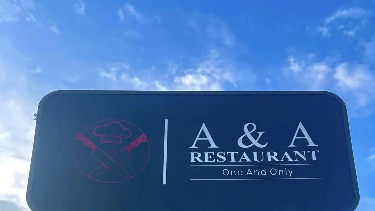 A & on sale a restaurant