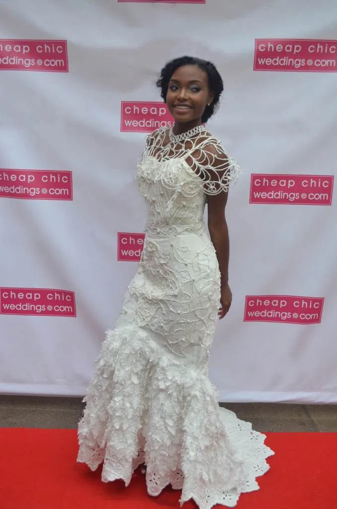 Wedding Dress made from Toilet Paper