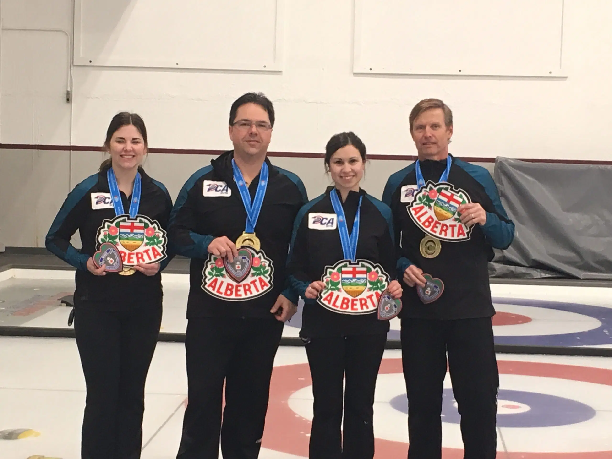 Peace rink flying Alberta’s colours at the Canadian Mixed Curling