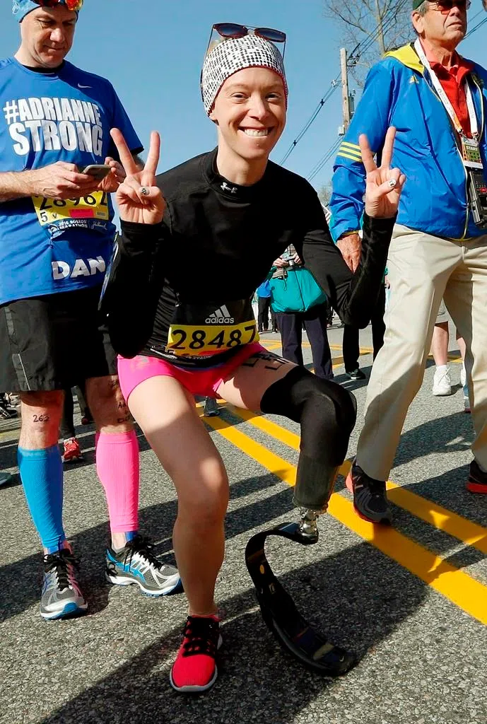 Boston Marathon amputee struck by car, sent to hospital