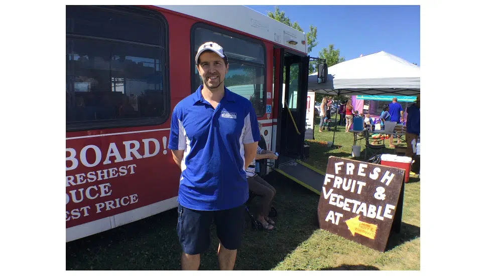 Former Transit Bus Turned Food Market Rolls Back In To Red