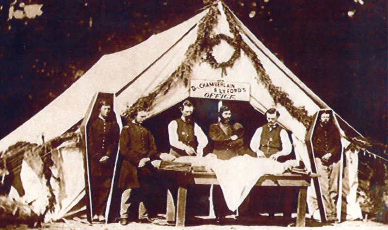 embalming tent