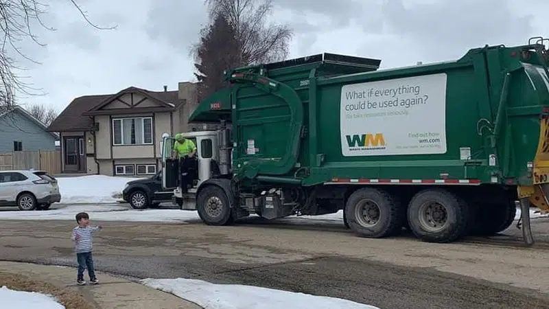 Waste Management makes the day for two youngsters turning three