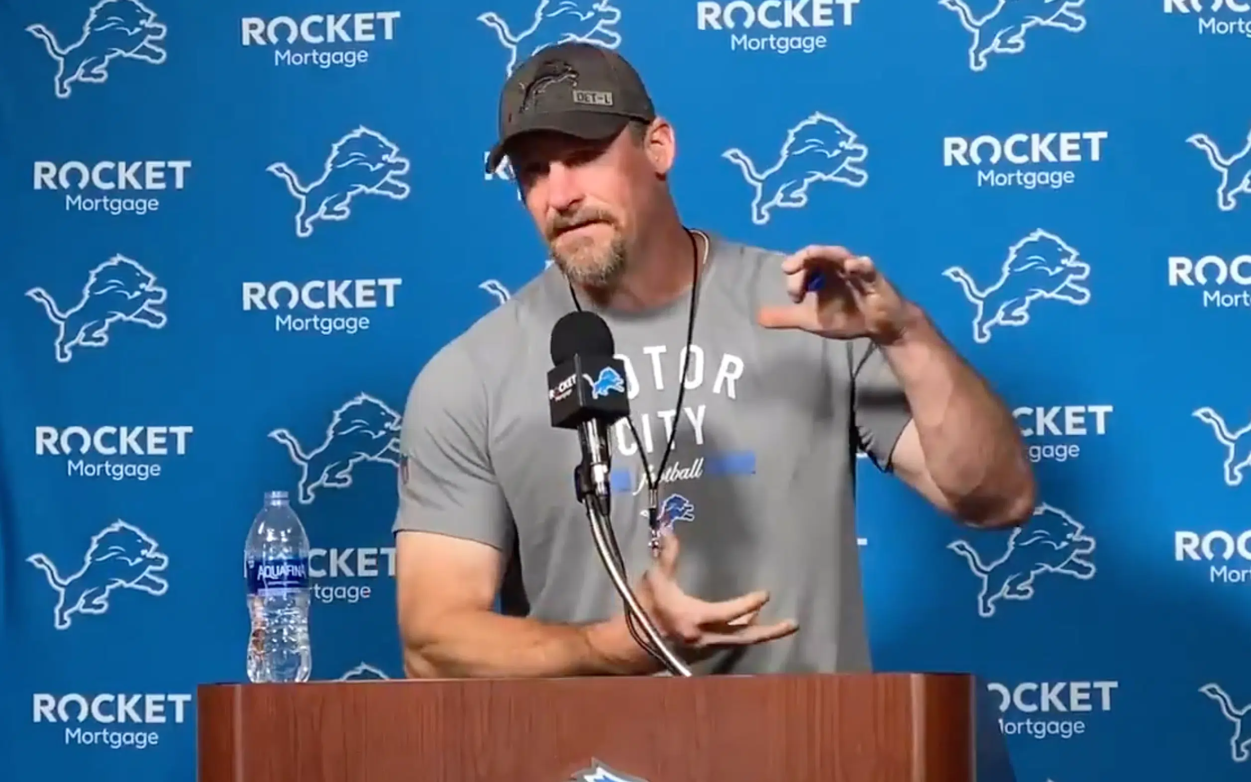 Lions head coach Dan Campbell 'Bite a Kneecap” shirts now