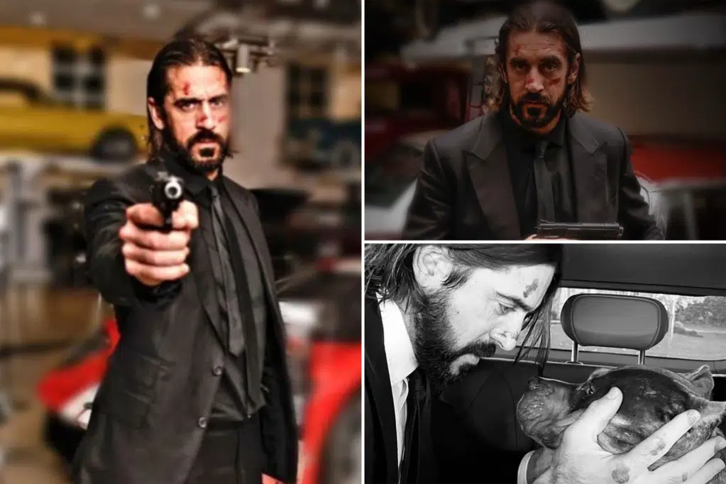 Aaron Rodgers' Long Hair Explained with John Wick for Halloween