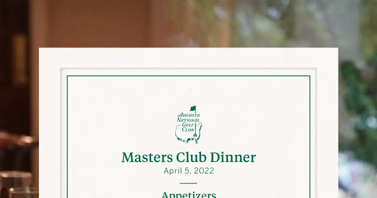 The 2022 Masters Dinner Menu is another Masterpiece. | Sheboygan's ...