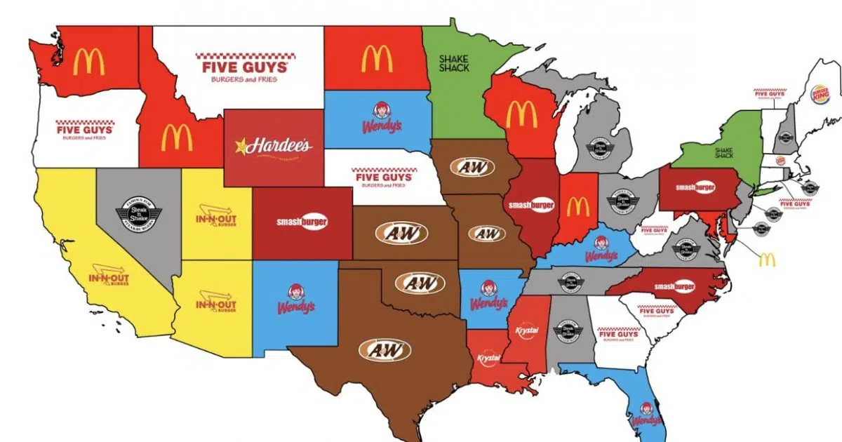 Favorite Burgers By State not having Culvers for Wisconsin is a war ...