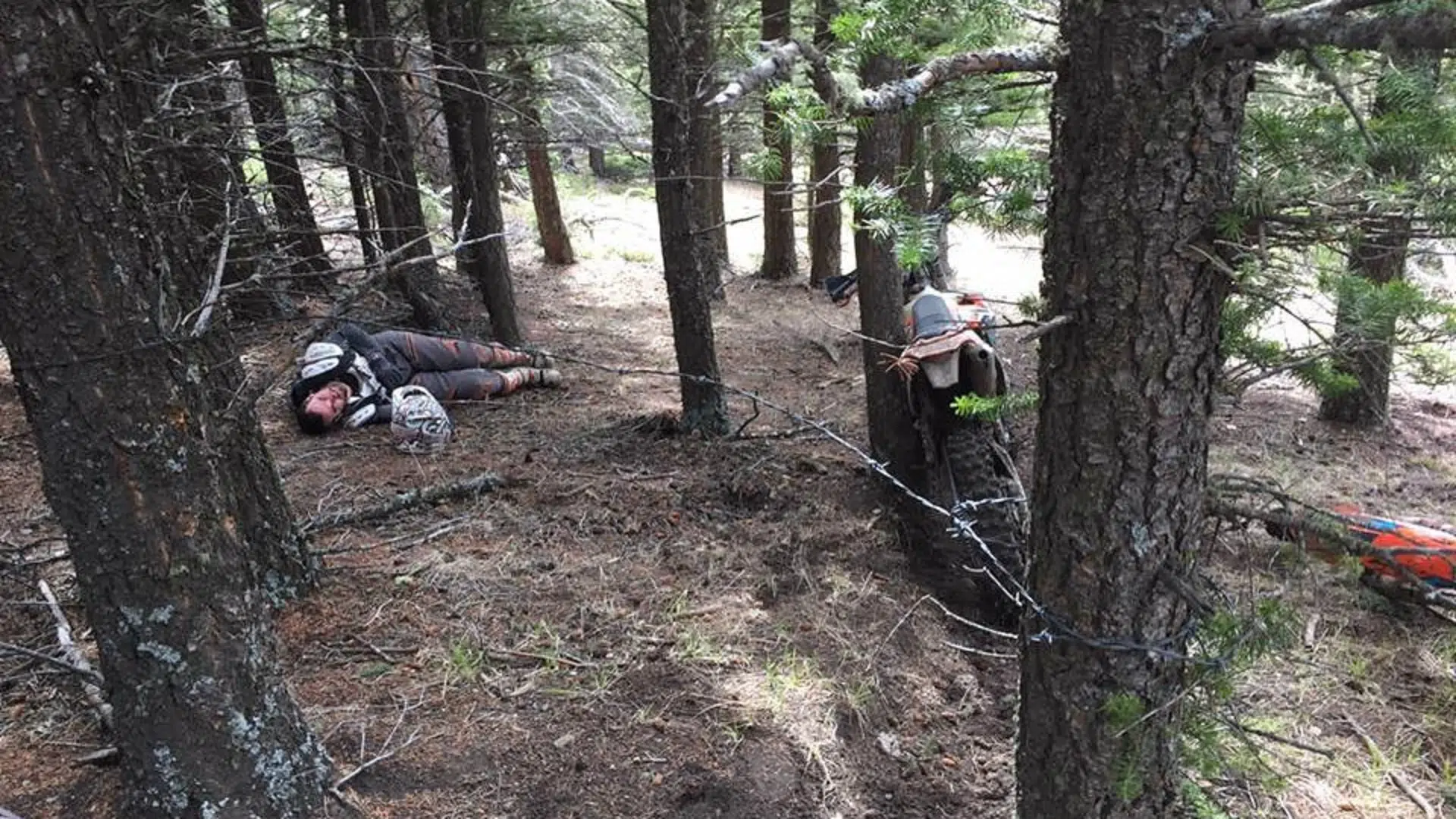Dirt biker escapes serious injury after barbed wire strung across trail Lethbridge News Now