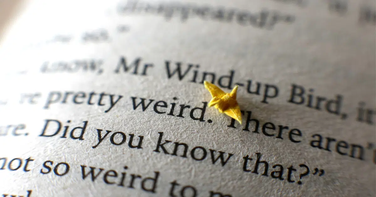 tiny paper crane