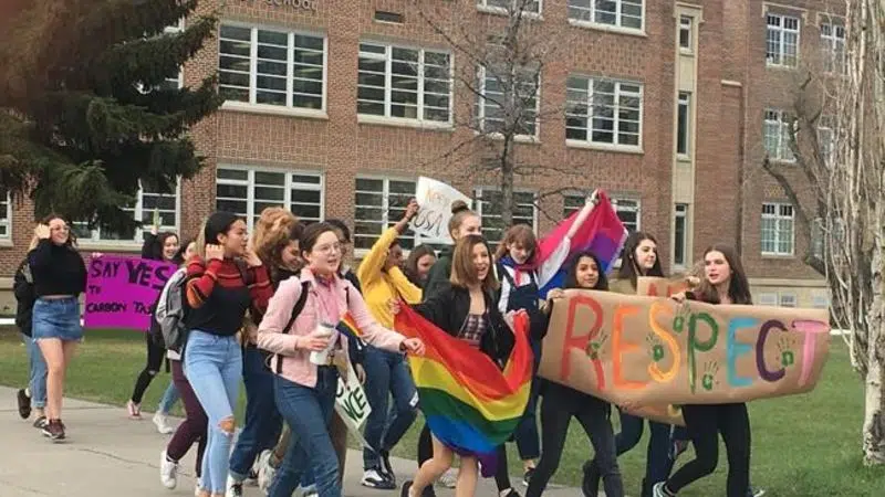 Alberta Students Walk Out To Protest Expected Gay-straight Alliance ...