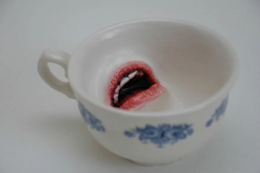 Breakfast Ronit Branaga mouth teacup closeup