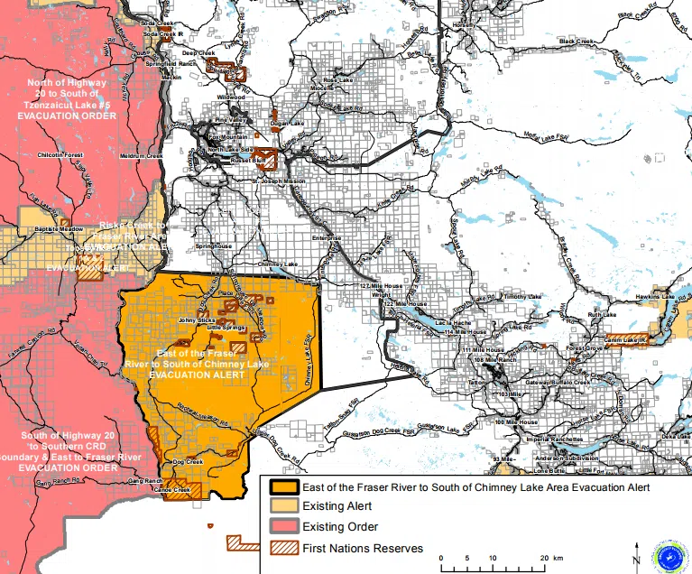 Evacuation Alert Lifted For Areas Near Williams Lake 