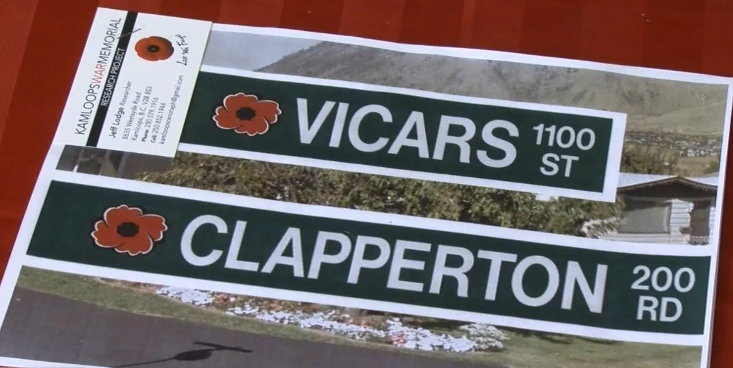 Kamloops veteran street signs to be unveiled this weekend CFJC Today