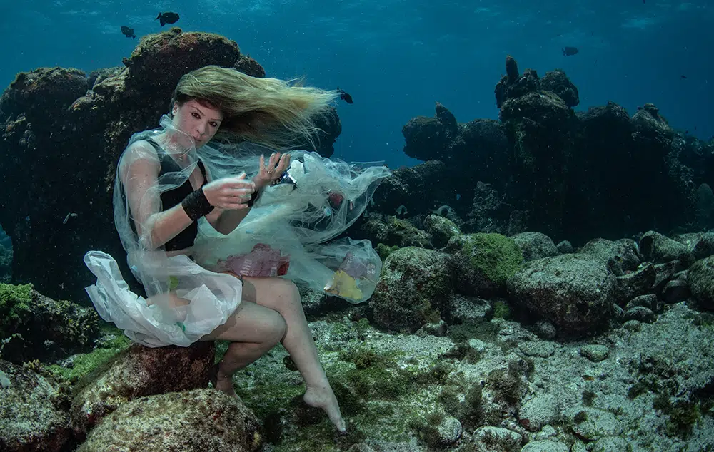 ocean plastic dress