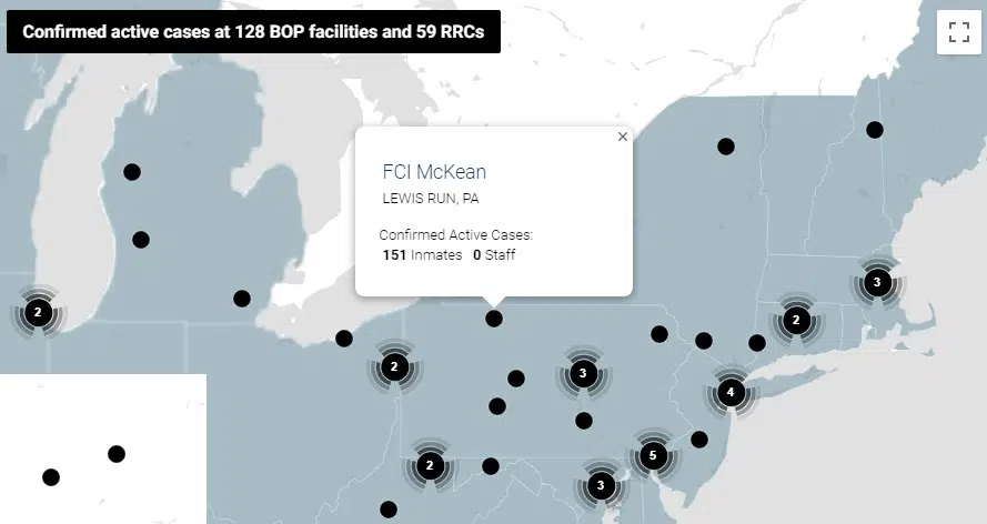 More Covid Cases At Fci-mckean 