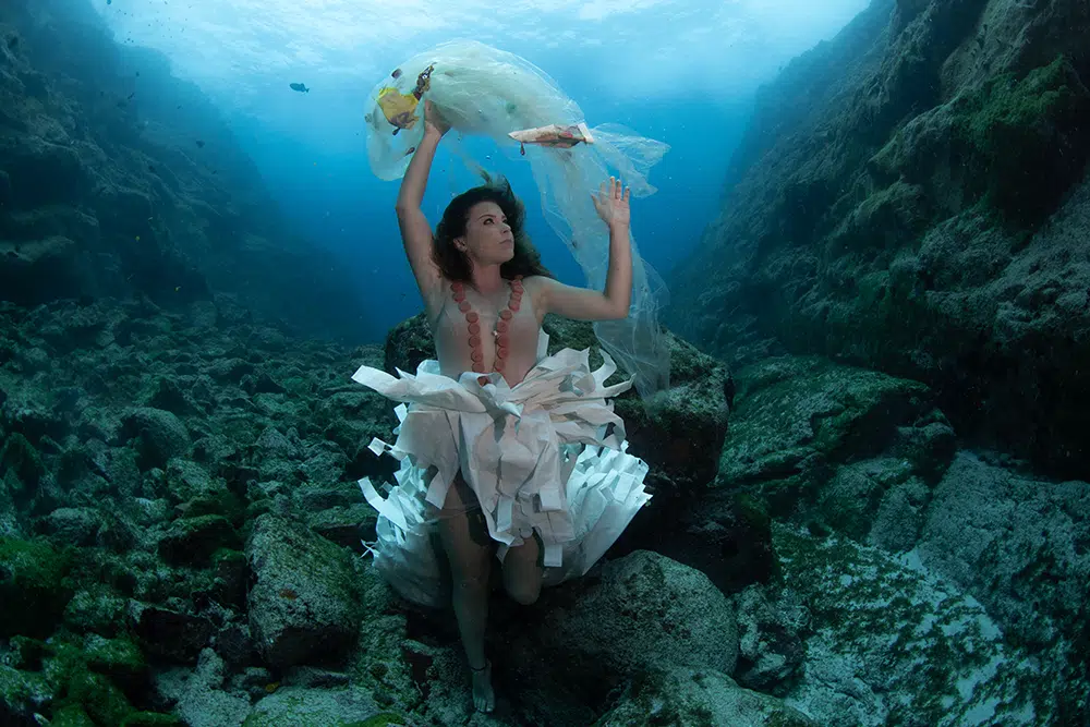 Wearing Dresses Made Of Ocean Plastic Underwater CHAT News Today