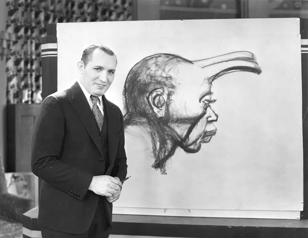 robert ripley drawing a human unicorn