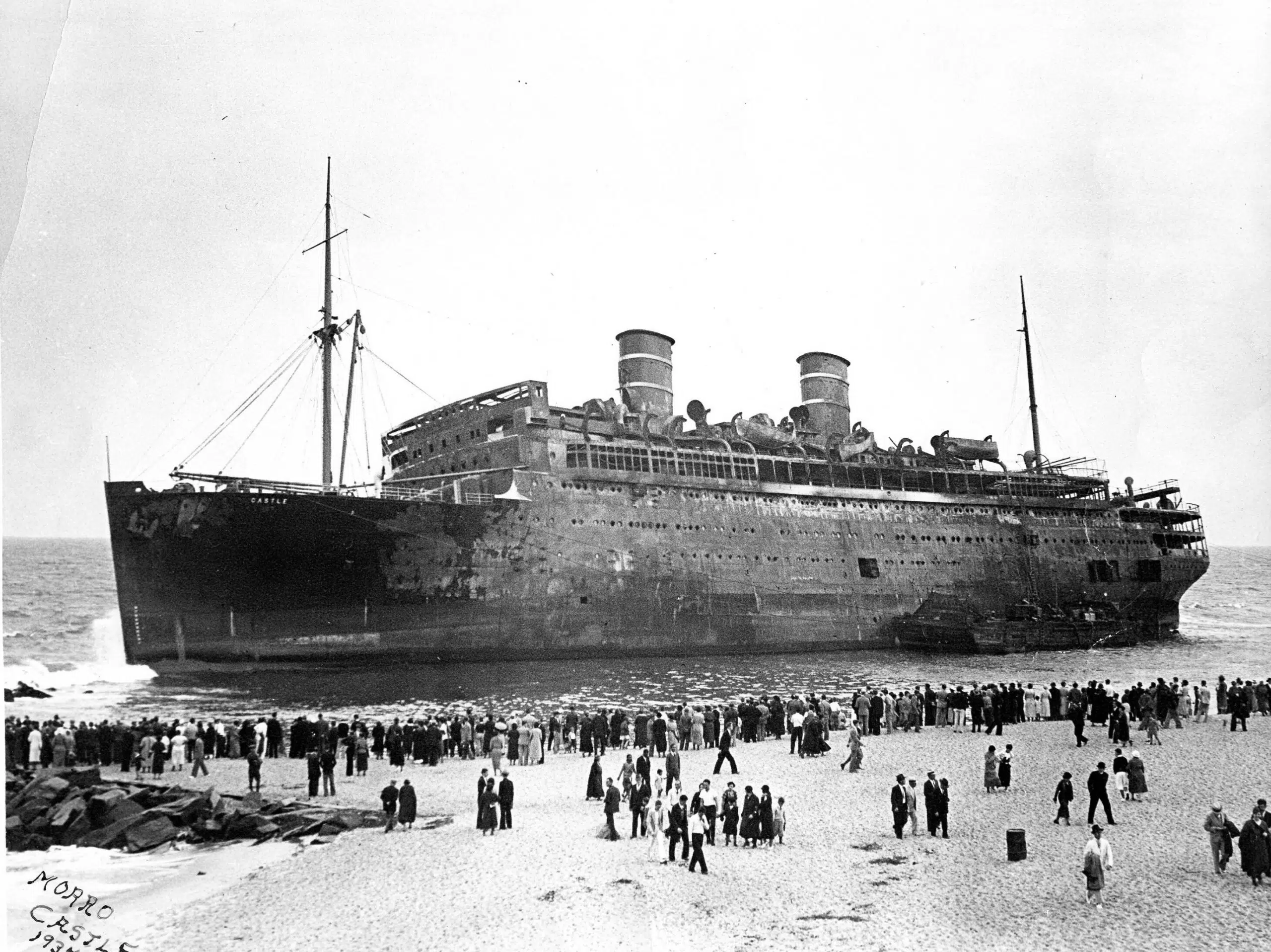 morro castle with lifeboats
