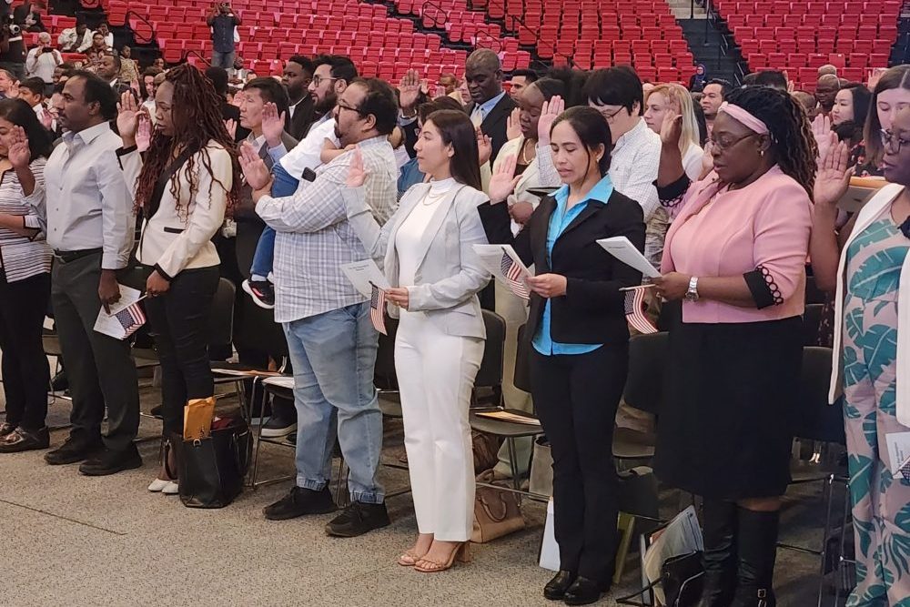 New American citizens sworn-in at Bradley University - Vimarsana News