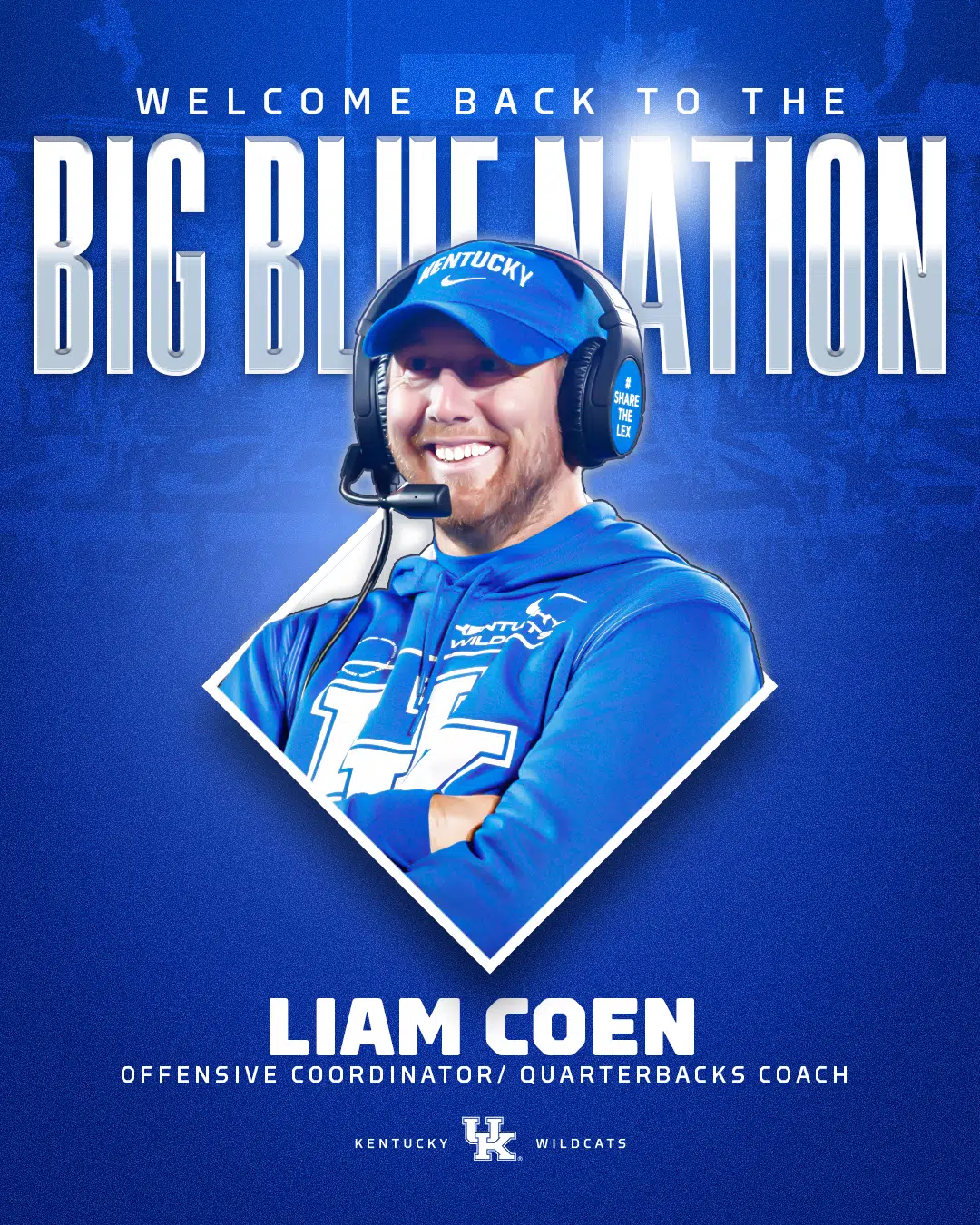 Liam Coen Returns as UK’s Offensive Coordinator/Quarterbacks Coach