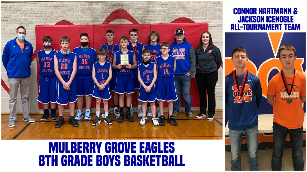 Mulberry Grove 8th Grade Takes 2nd at Sorento Tournament; Icenogle and Hartmann Named to All-Tournament Team