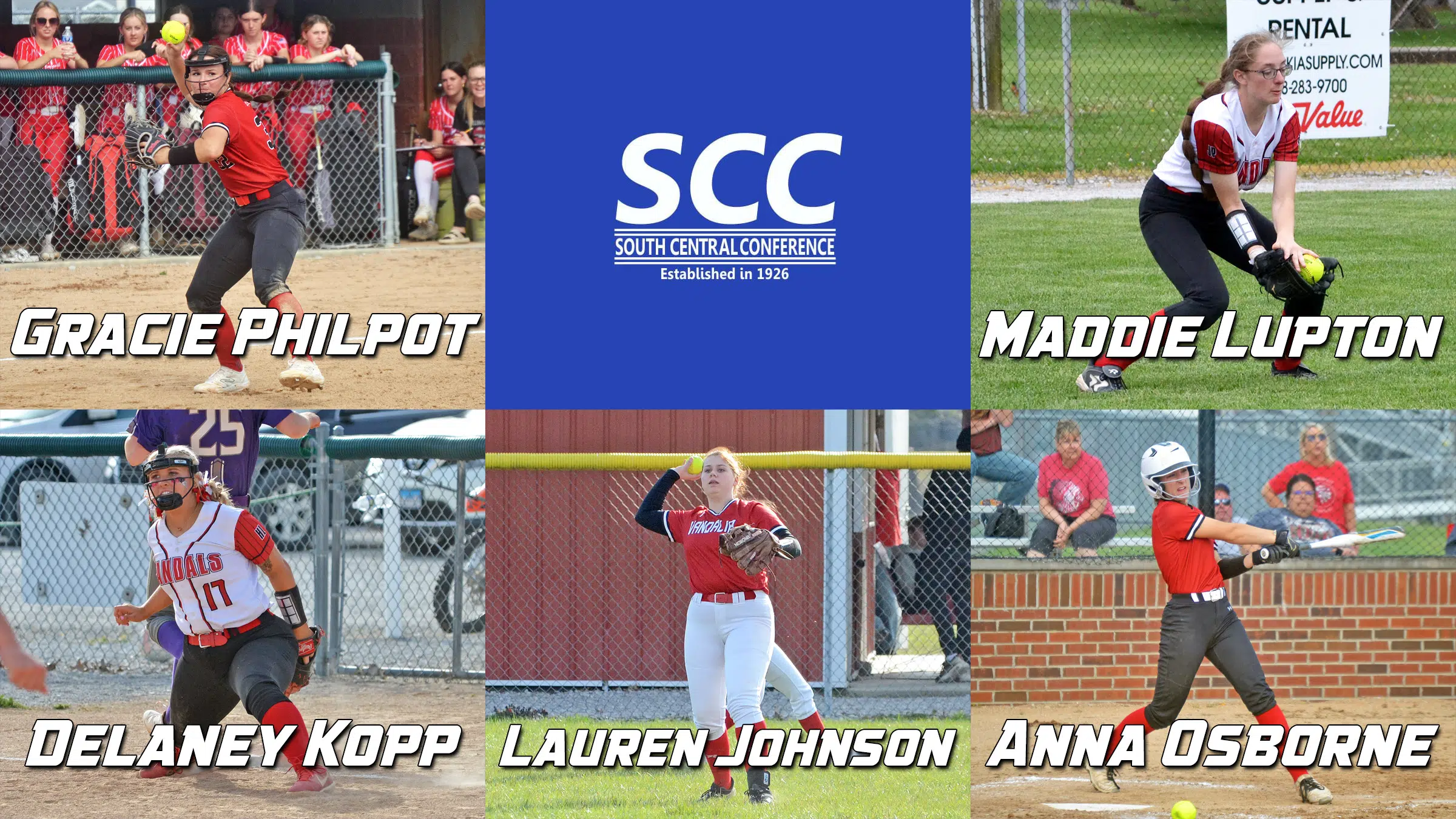 Five Lady Vandals named to All-SCC Softball Team