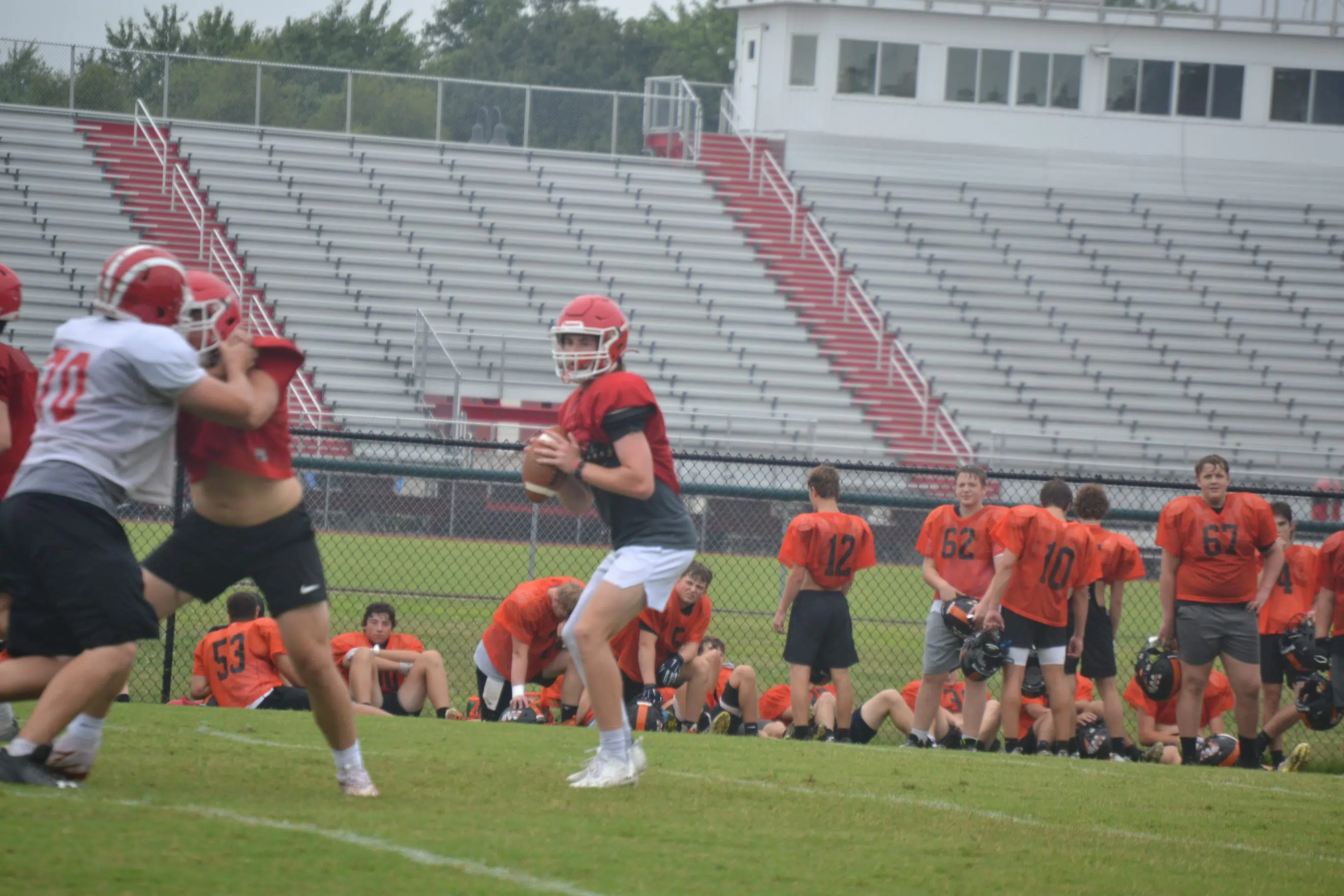 Vandals Football holds joint practice at Centralia with the Orphans & Trenton Wesclin