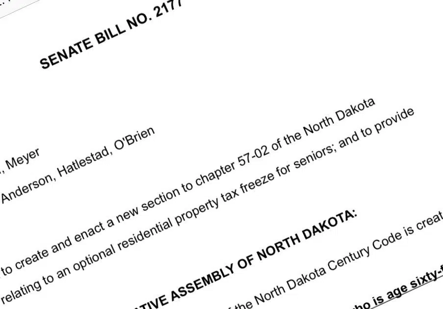 ND lawmakers consider senior freeze tax bill 97 KYCK