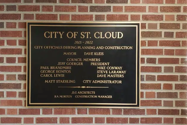 City hall plaque