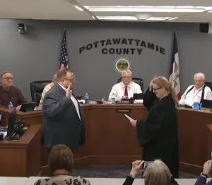 Andrew Moats sworn in as Pottawattamie County Recorder | Western Iowa ...