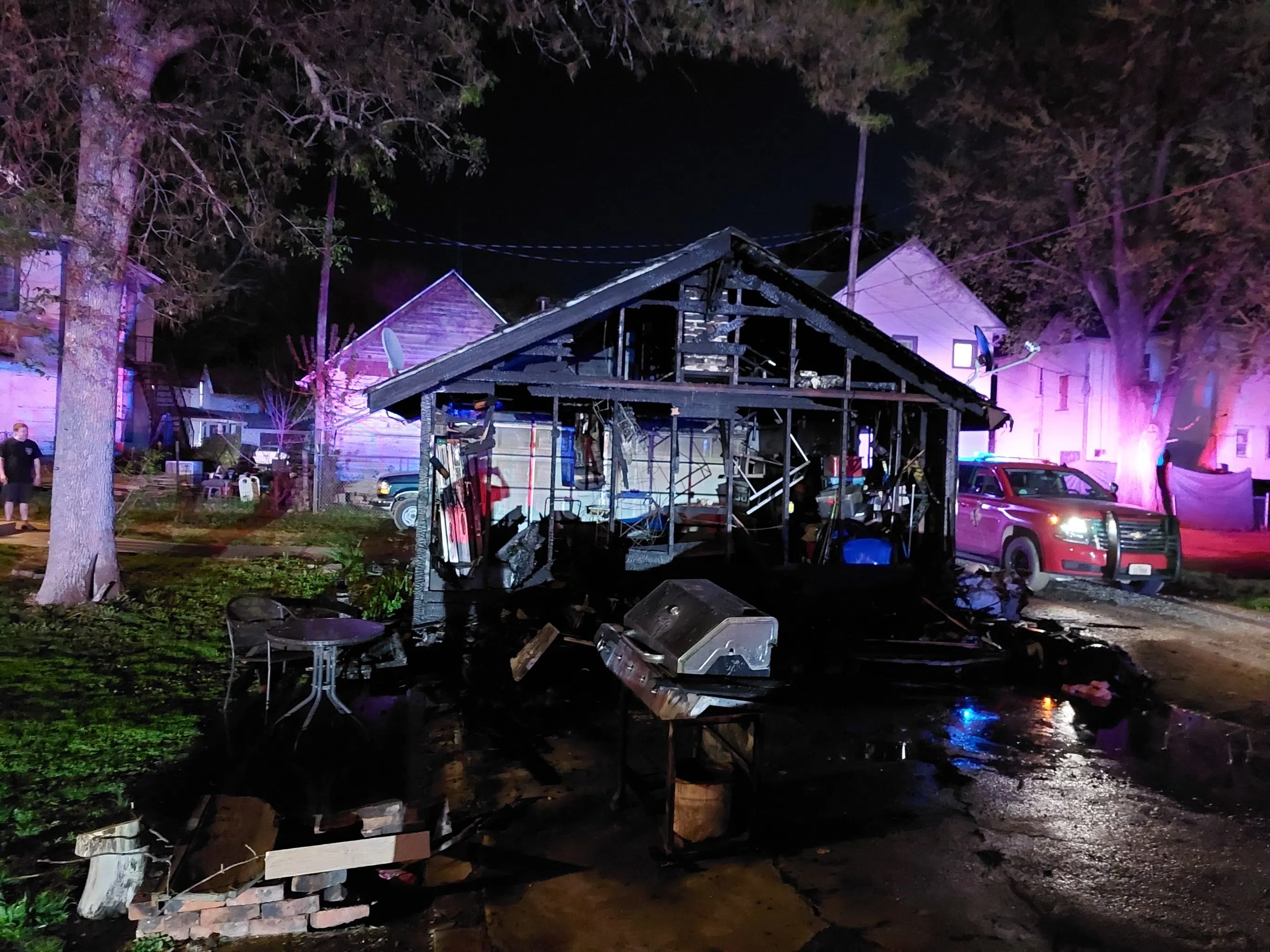 Garage Damaged by Fire in Red Oak Western Iowa Today 96.5 KSOM KS 95.