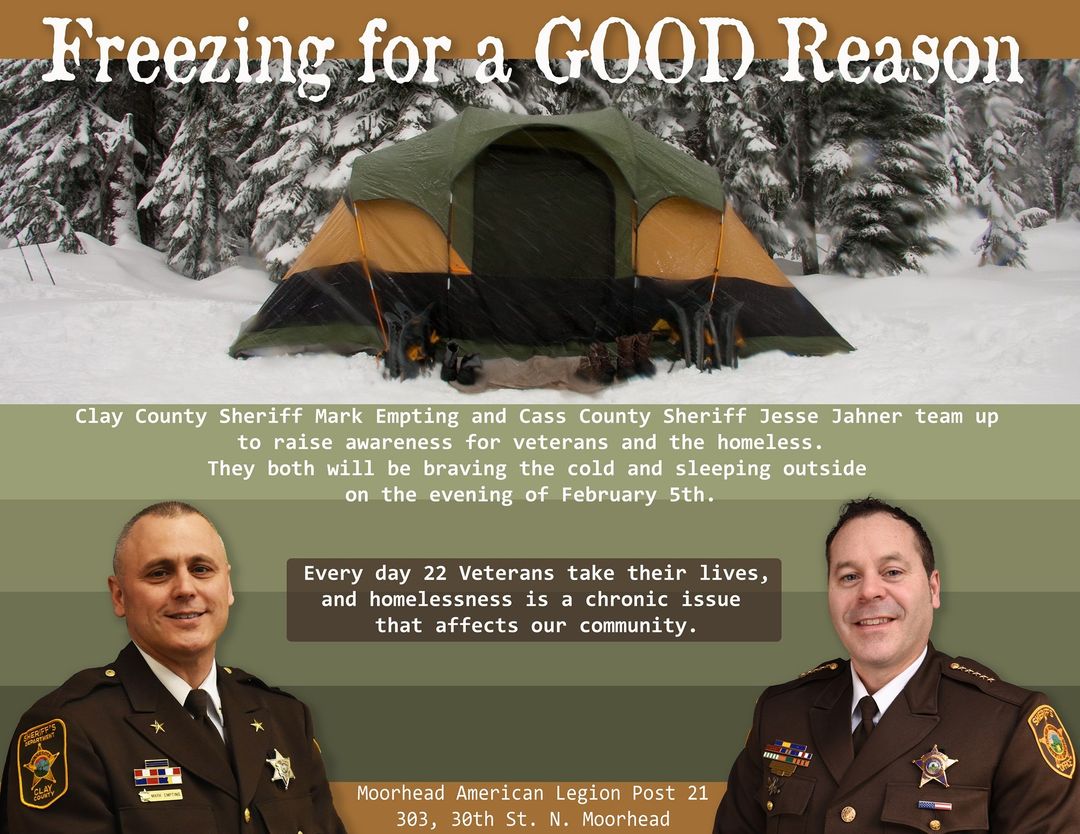 Cass, Clay sheriffs will camp outside to raise awareness of homeless veterans - Vimarsana News