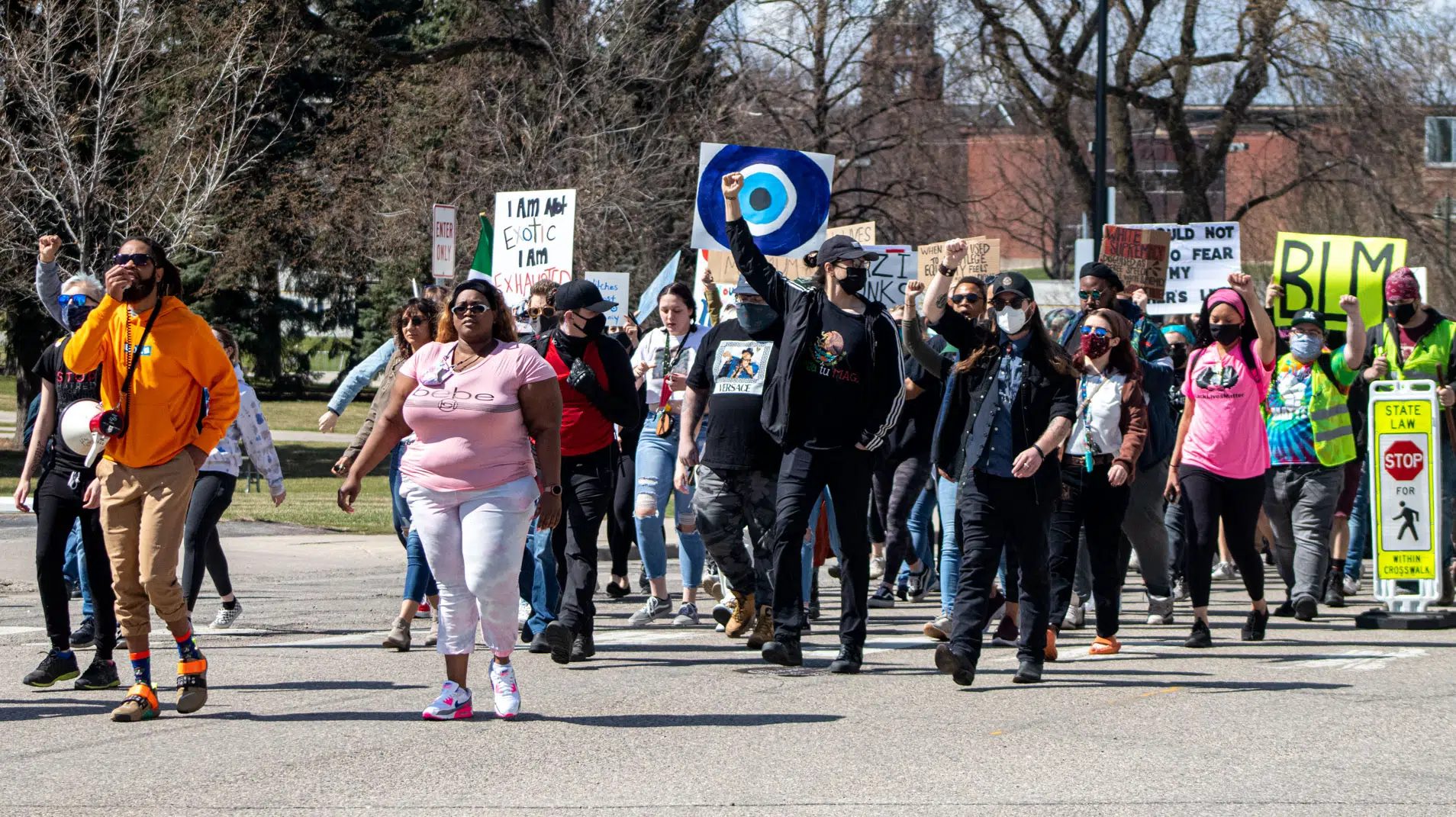 Blm Protesters March In Downtown Fargo The Mighty 790 Kfgo Kfgo