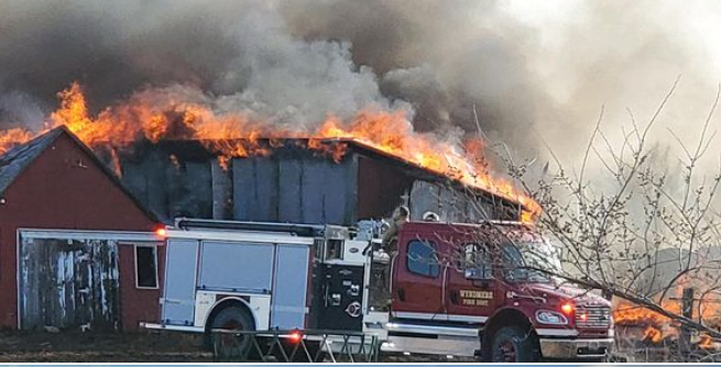 Richland County fire destroys barn and other buildings - Vimarsana News